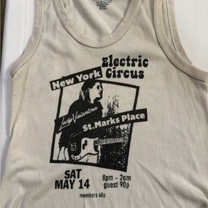 Brandy Melville White Graphic Crop Top